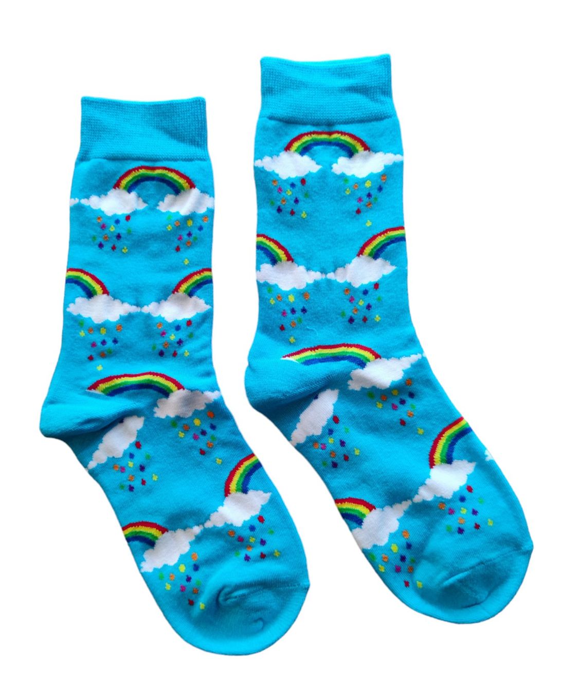 Socken: Socken Regenbogen / Rainbow / Pride / Wolken / Clouds – Neu und originalverpackt aus Zürich von amysmith