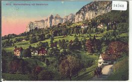 Wallenstadtberg mit Sanatorium - Litho