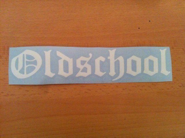 Sticker: Oldschool Aufkleber in weiss – Nuovo e nell'imballaggio originale da Regensdorf venduto da Mischa88
