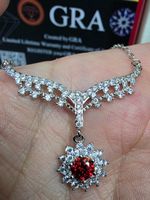 Collier argent avec diamant de moissanite de 0,5 ct certifié