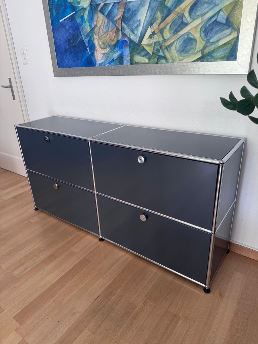 Regale: USM Haller Möbel Regal Sideboard Anthrazit – Gebraucht aus Thalwil von BOLEGO 2