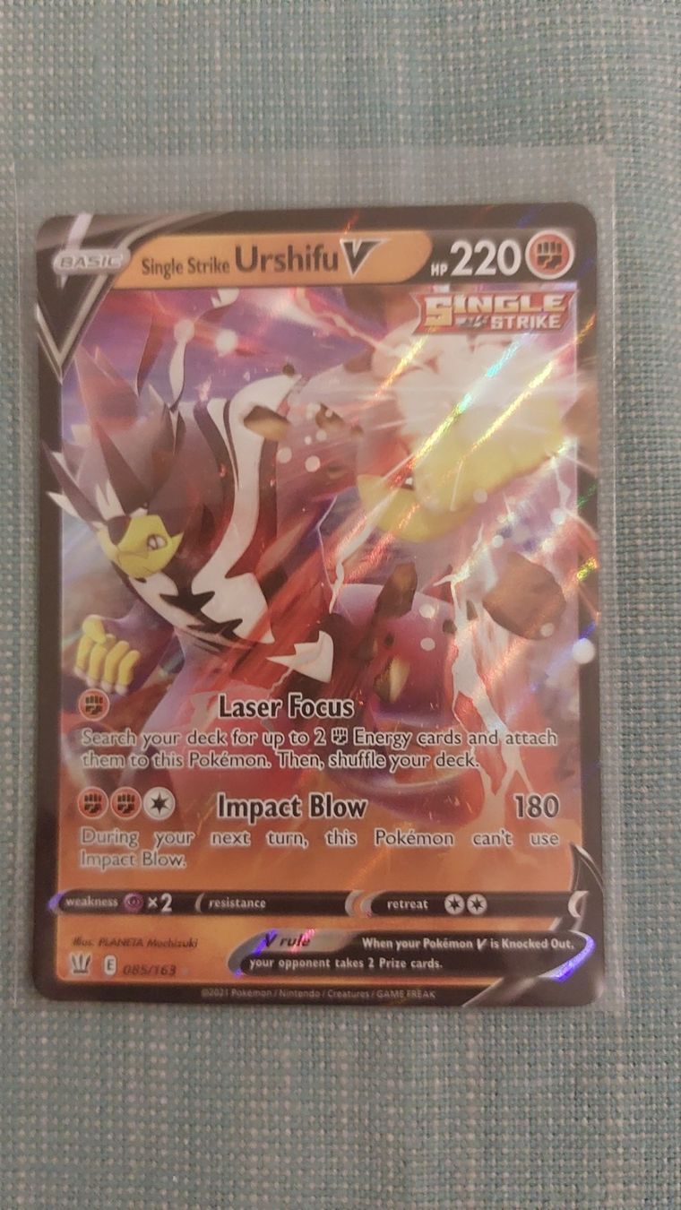 Pokémon Carte collezionabili: Single Strike Urshifu V Battle Styles – Nuovo (secondo la descrizione) da Bellinzona venduto da Pagur