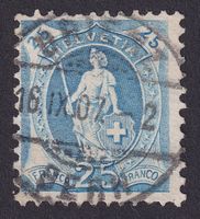 93A, Stehende Helvetia mit Vollstempel BRIENZ BE