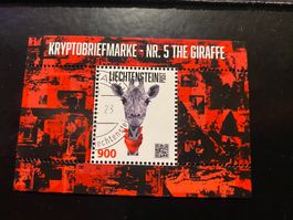 Liechtenstein Kryptobriefmarke N° 5 The Girafe 2023 Gest. ET