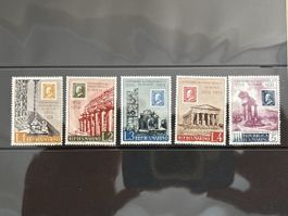 5 timbres San Marino 1959 Centenario FrancoBollo Sicile