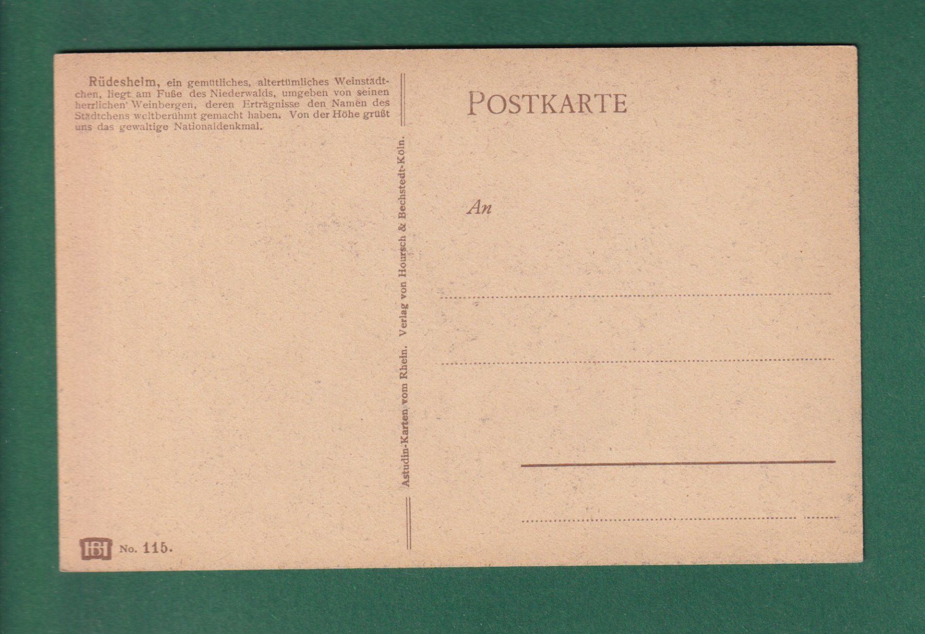 Cartes postales: RÜDESHEIM – D'occasion à Pully par nicecards-shop 1