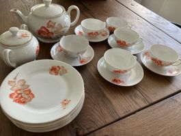 Kaffeegeschirr Victoria 15-teilig Blumenmuster guter Zustand