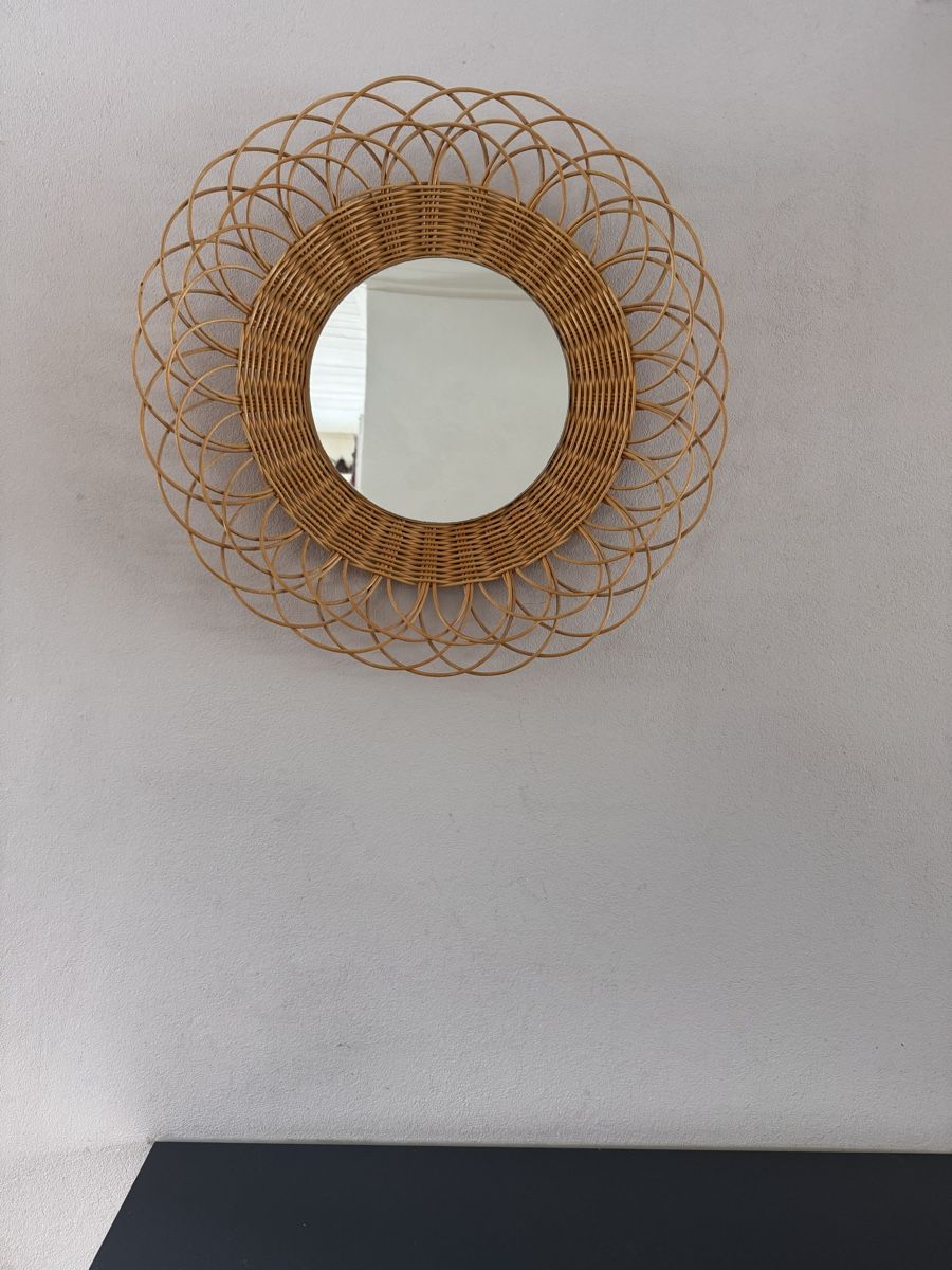 Specchi: Miroir vintage en rotin – Usato da Romont / BE venduto da kotao