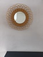 Miroir vintage en rotin