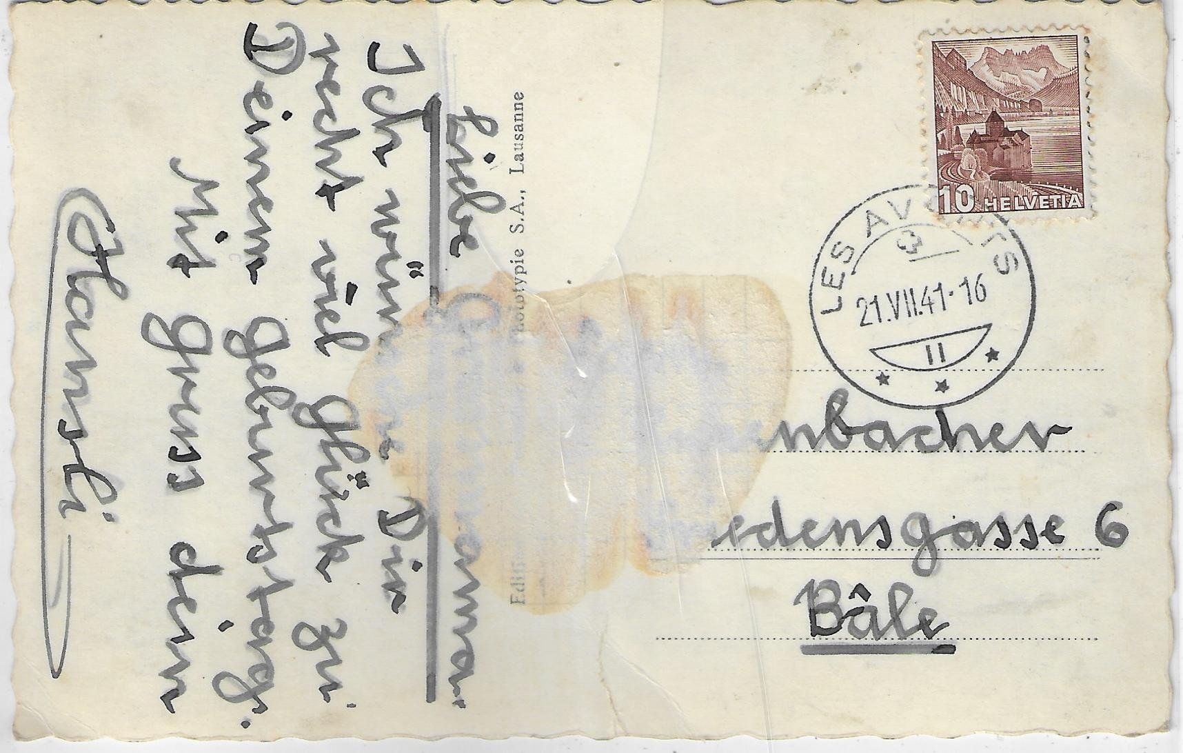 Cartoline postali: A la montagne - Kühe, vaches, cows – Usato da Ettingen venduto da Kartenplanet 1