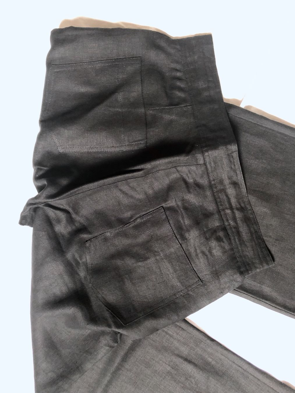 Modissa Pantaloni: Modissa Leinenhose, schwarz, Gr. 34, NEU – Nuovo e nell'imballaggio originale da Basel venduto da Solaia28 3