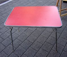 Mid Century Vintage Camping-Tisch höhenverstellbar 52-77 cm