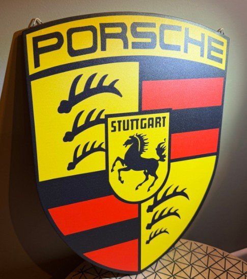 Insegne: Porsche Schild Logo Wappen – Nuovo (secondo la descrizione) da Widnau venduto da Senna7 1