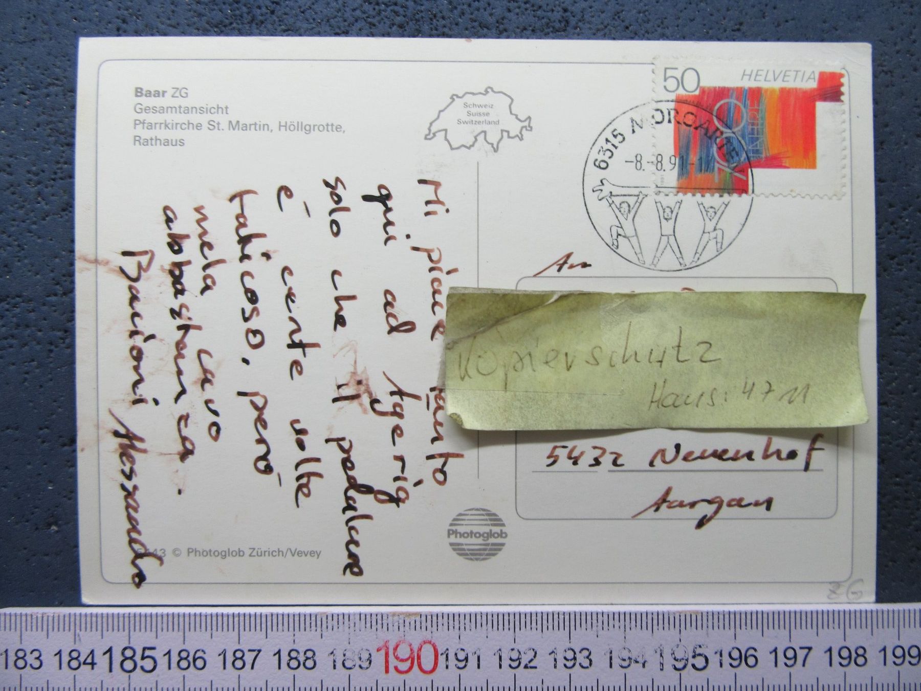 Cartoline postali: BAAR ZUG AK – Usato da Ettingen venduto da Hausi4711 1