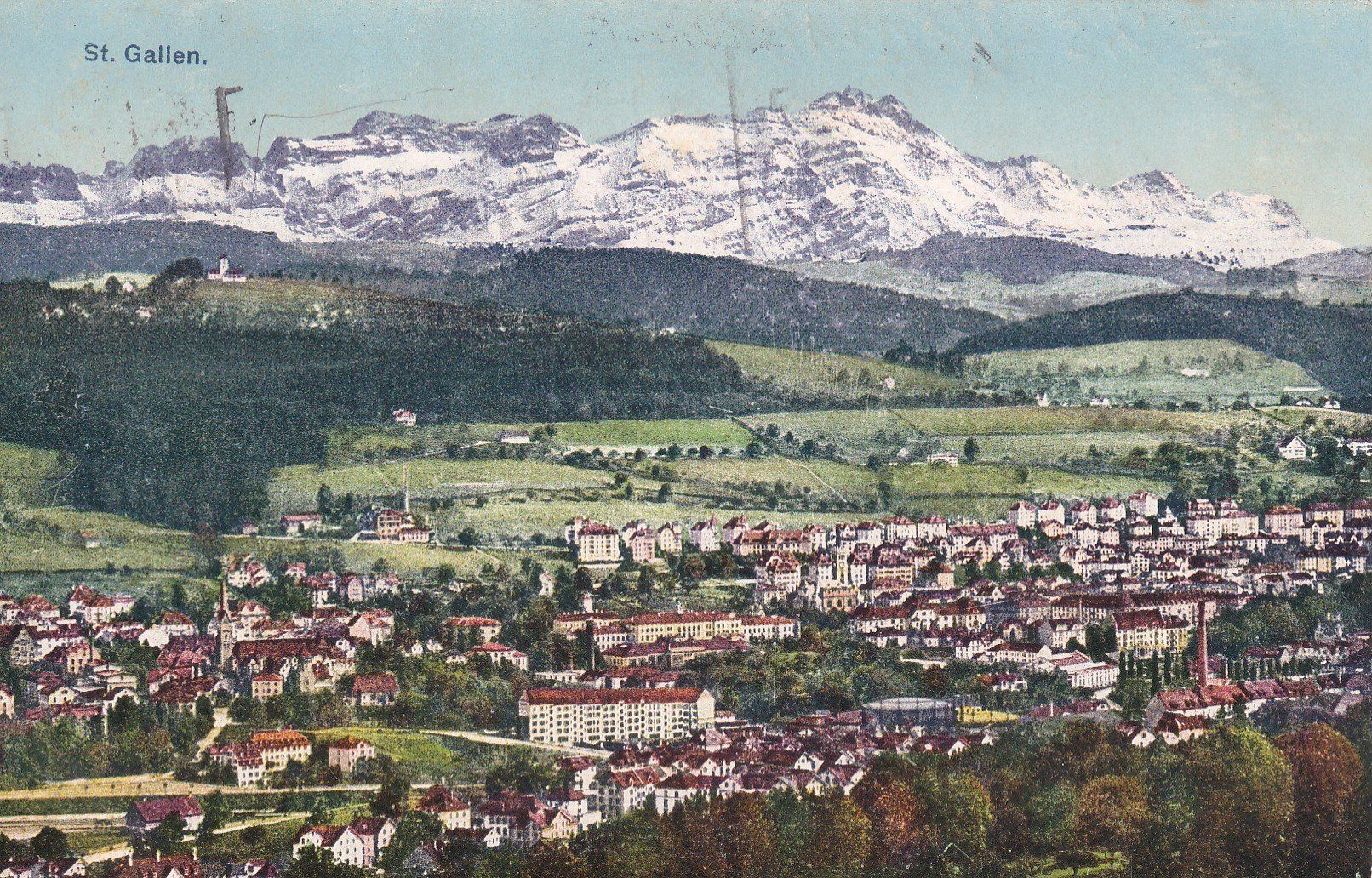 Ansichtskarten: St. Gallen  1923 – Gebraucht aus Cormoret von Pascalll2001