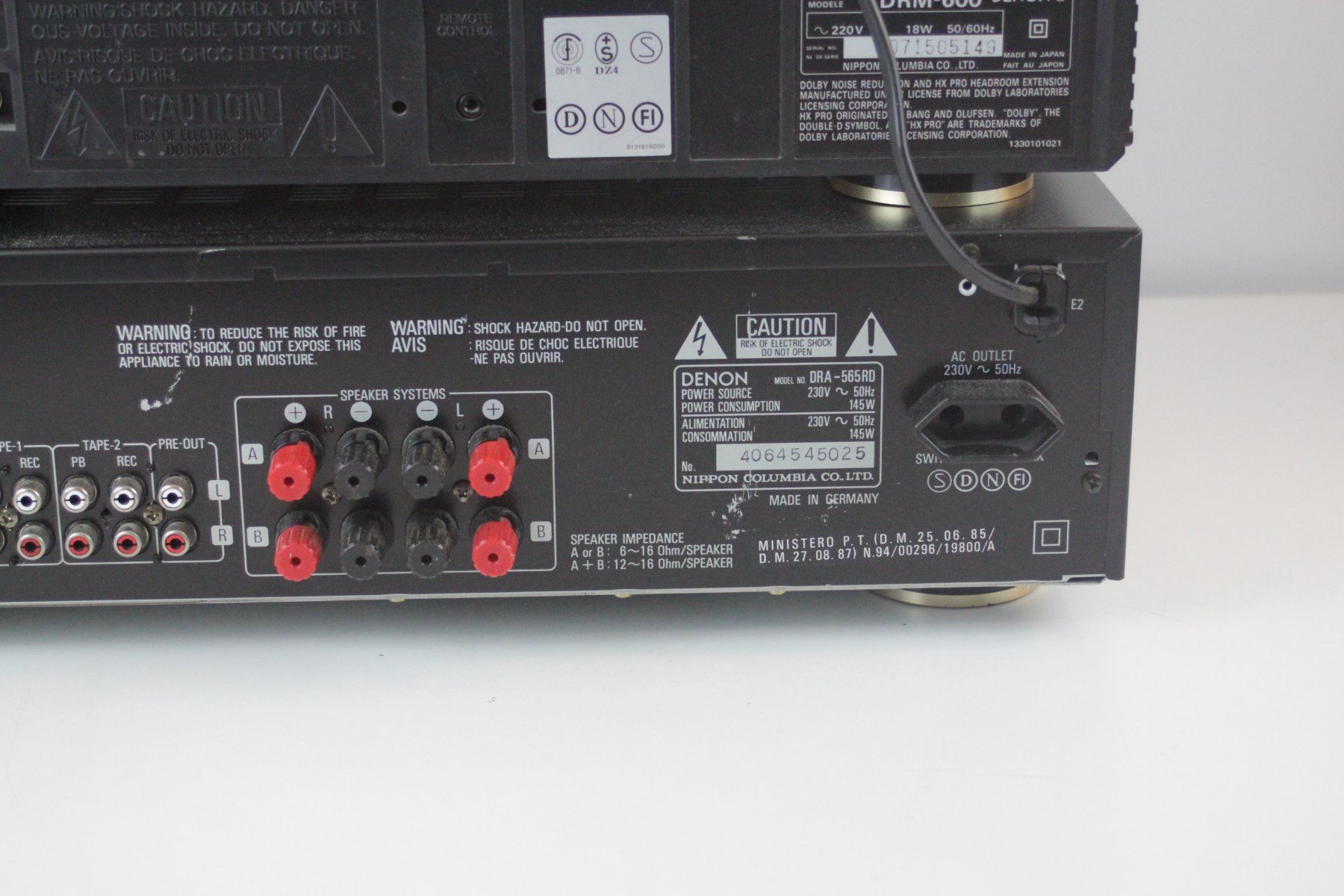 Denon Amplificatori: Denon Hi-Fi Set DRA-565RD & DRM-600 – Usato da Basel venduto da IRMAundFRED 7