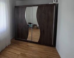 Kleiderschrank Schiebetür-Garderobe (Esche dunkel)