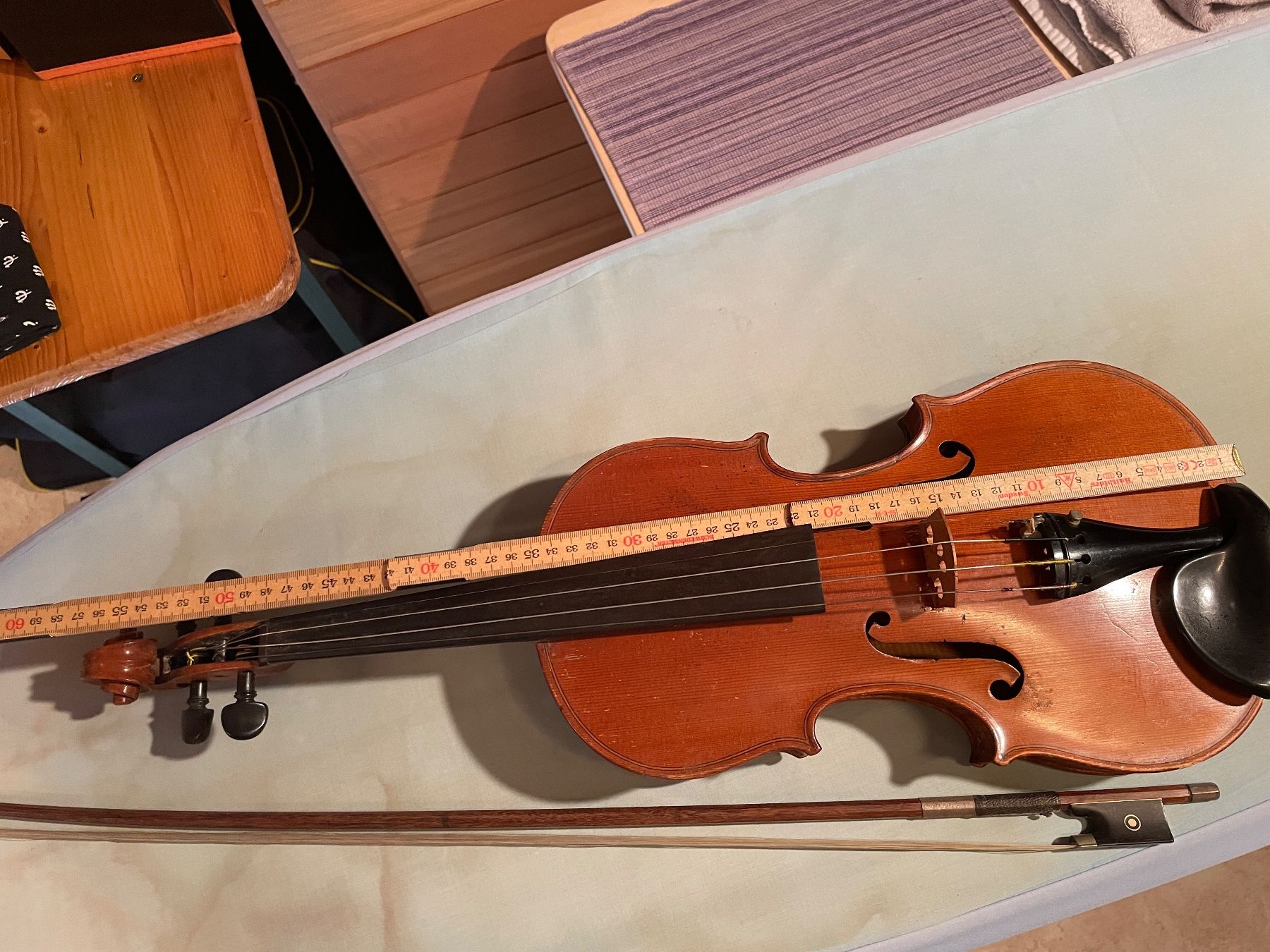 Strumenti musicali: Geige mit Bogen, gebrauchter Zustand – Difettoso da Elsau venduto da manitou01 6