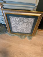 Handgemachtes Bild mit Vogelmotiv, Vintage-Charme!
