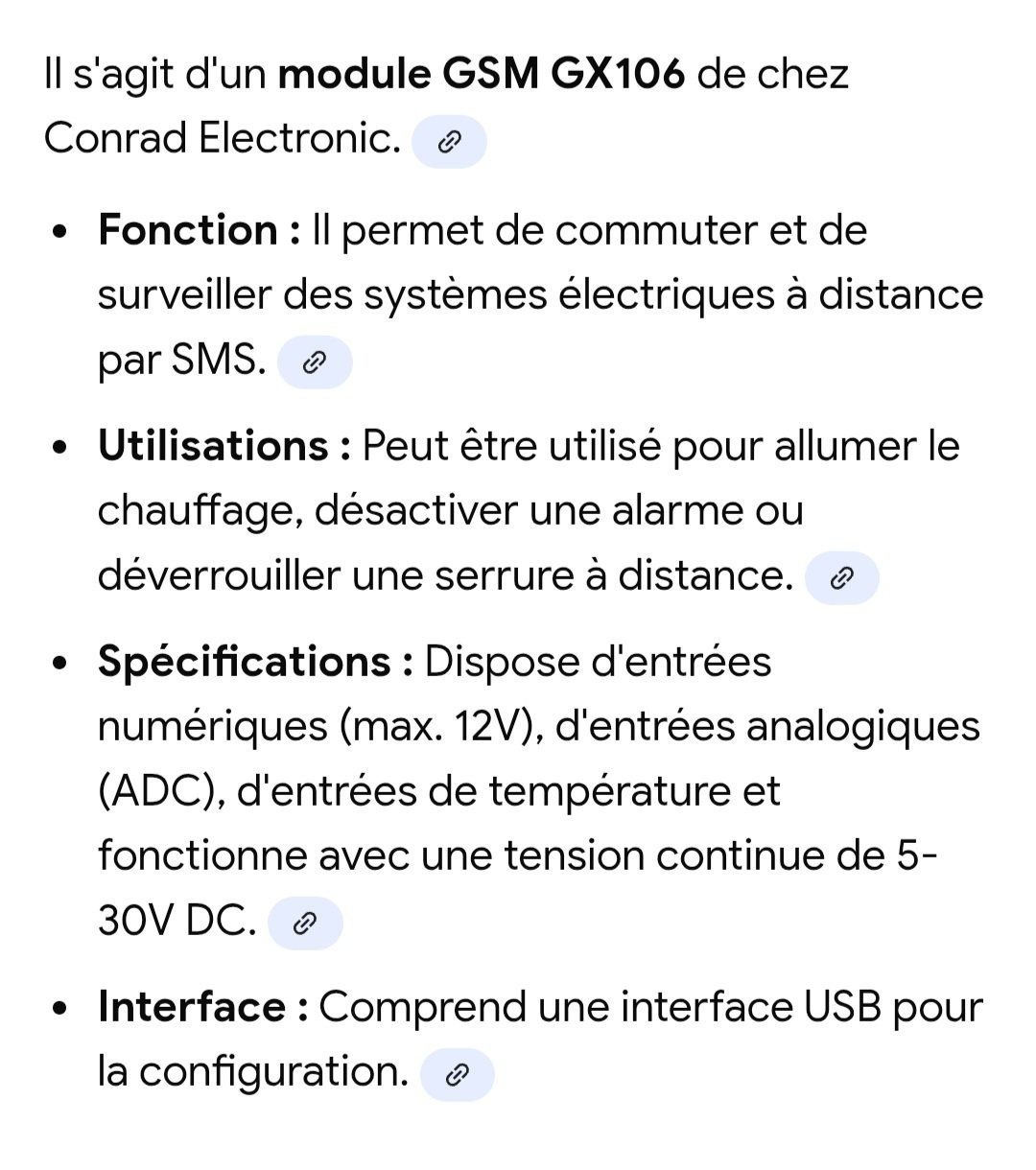 Componenti elettronici: Module GSM GX106 – Usato da Erde venduto da zakleblanc 1