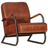 Echtleder Sessel Braun | Neu