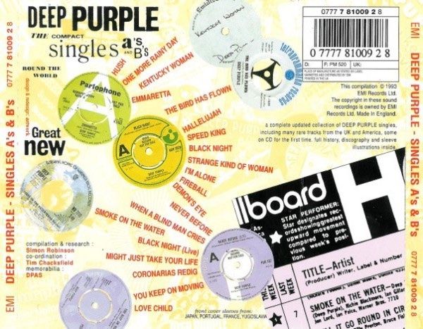 CD: DEEP PURPLE/"Singles A's & B's"/CD (20Tracks/1993) – Usato da Luzern venduto da adonairo 1