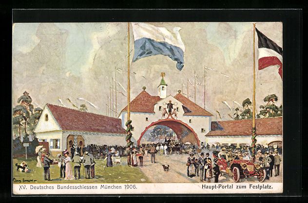 Cancelleria postale: München, XV. Deutsches Bundesschiessen  – Usato da Berlin venduto da bartko-reher