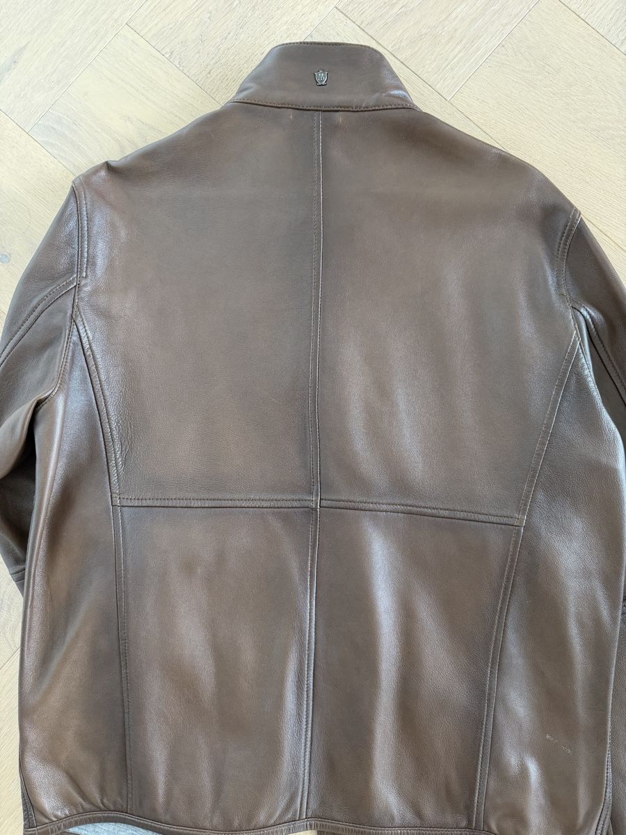 Massimo Dutti Giacche: Massimo Dutti Brown Leather Jacket - Size M – Nuovo (secondo la descrizione) da Hergiswil NW venduto da jaybee27 3