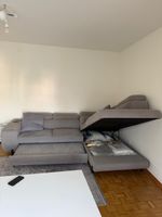 Ecksofa grau Schlaffunktion guter Zustand 200cm