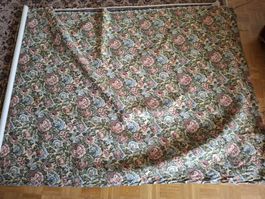 Blumenmuster Stoff 1.4 x 1.8m Vintage gute Beschaffenheit
