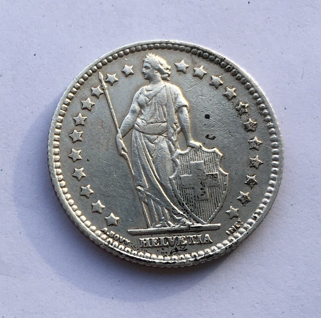 Tutti le monete: 1876 1 Franken vz+ – Usato da Kirchberg SG venduto da Z-Collection 1