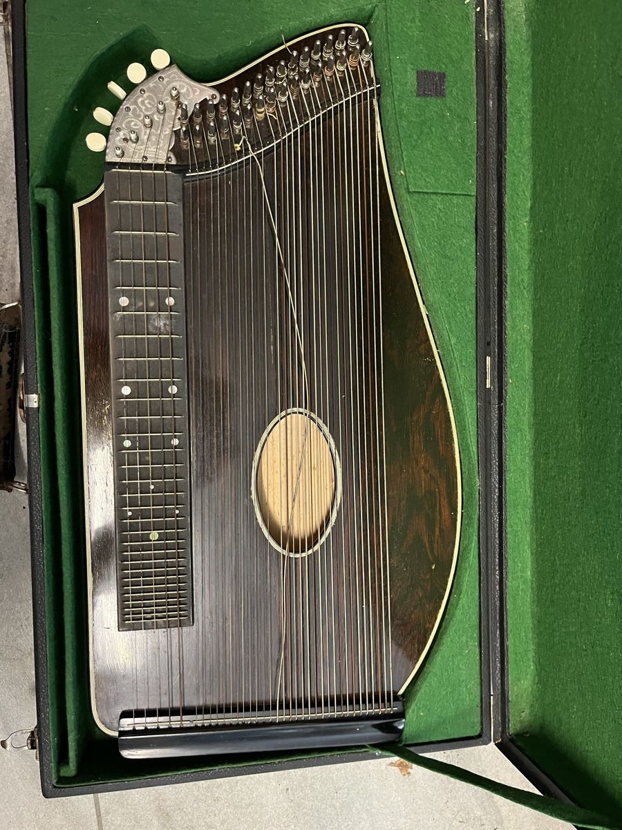 Zither mit Noten in Koffer - Antikes Instrument zu verkaufen (Gebraucht ...