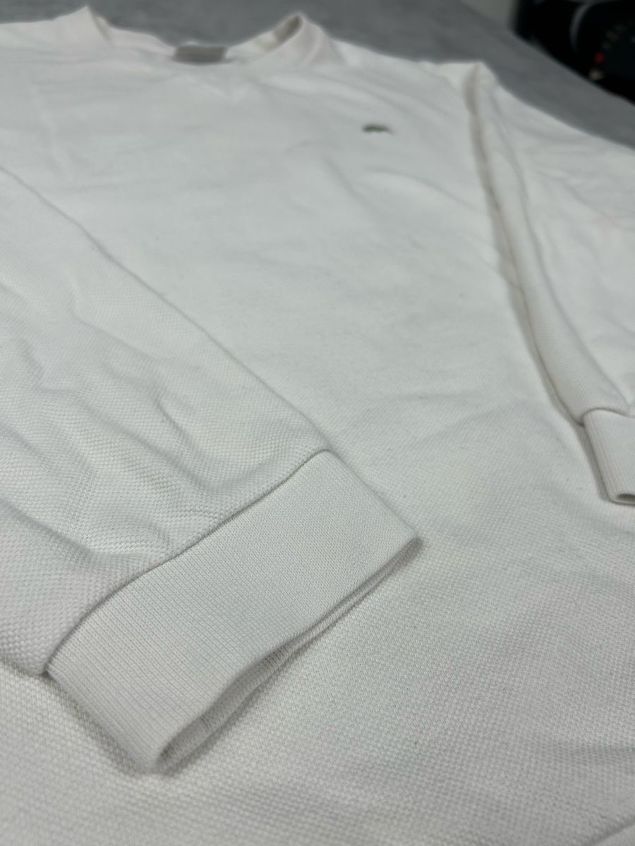 Lacoste Pullover & Sweatshirts: Pull crewneck Lacoste blanc en coton - L homme  – Neu (gemäss Beschreibung) aus Hauterive NE von Leo_o 3