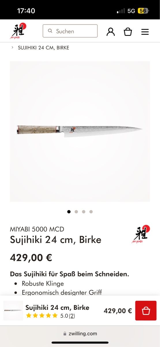 Coltelli da cucina: Miyabi 5000 MCD – Nuovo e nell'imballaggio originale da Lenzburg venduto da Martinschnyder91 3