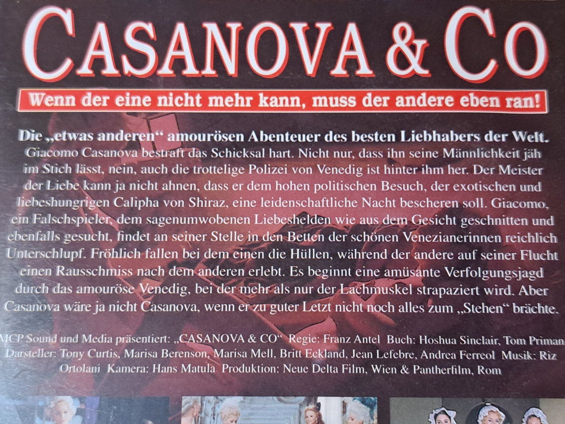 Tutti i DVDs: DVD Casanova & Co mit Tony Curtis, Marisa Bereson – Usato da Unterseen venduto da Kanica 5