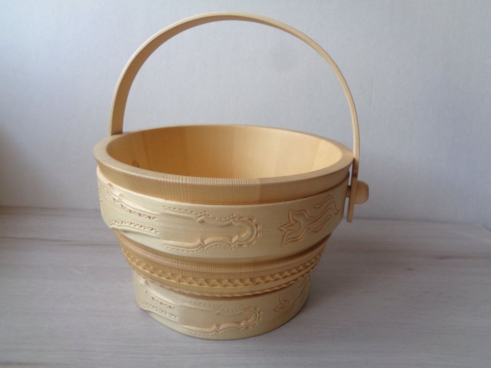 Mini Holzeimer Für Puppenhaus - Lebensechte Dekoration Für Mikrolandschaften