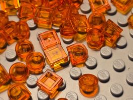 Lego 55 x Fliesen trans.orange