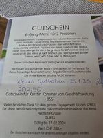 Restaurantgutschein über 202 Franken Steinhalle Bern