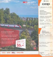 Coop - Tageskarte mit Klassenwechsel 1.Kl. gültig bis 28.10.