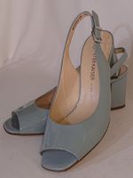 Peeptoes - PETER KAISER - 38 1/2 - Lackleder - silbergrau