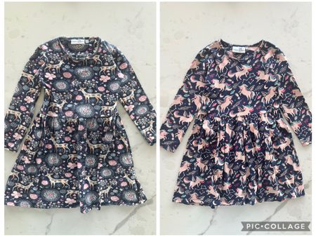 Lot de 2 Robes Fille 116cm "Happy Girls" Fantaisie