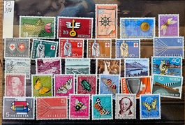Suisse timbres des années 50