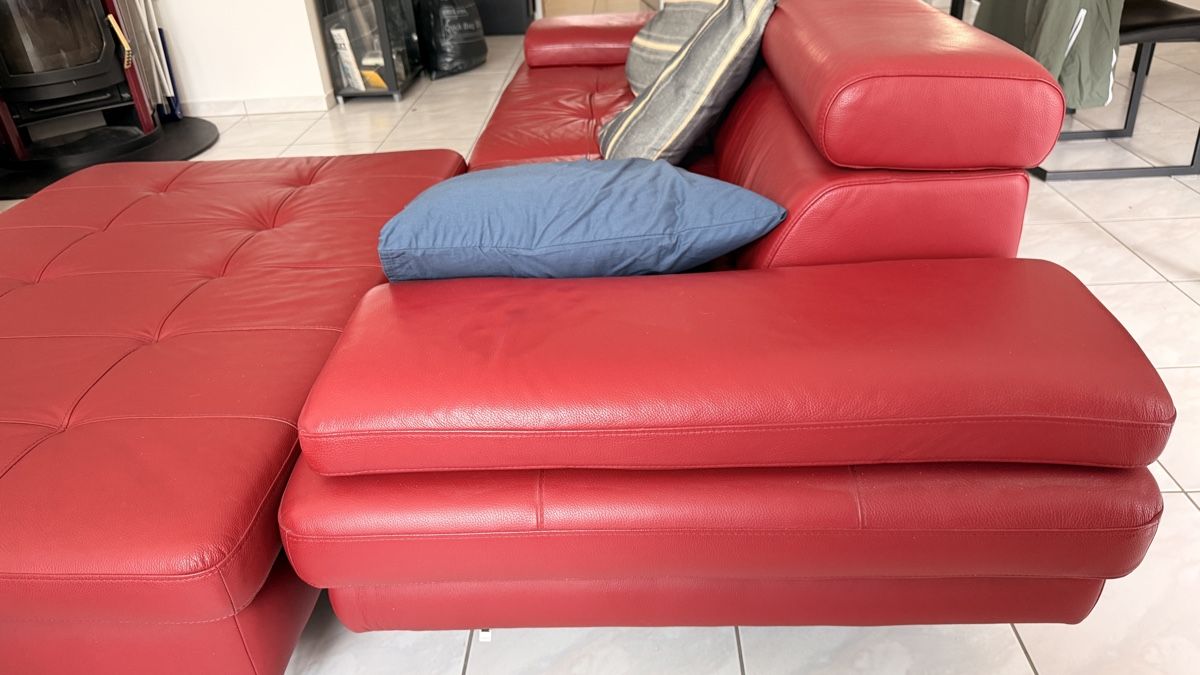 Sofas: Sofa Leder rot mit Hocker gebraucht – D'occasion à Altishofen par fuchurgismo 5