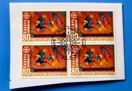 Briefmarken aus Liechtenstein 4 er Block mit Papier 