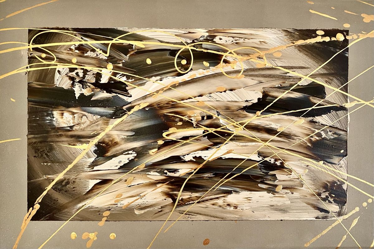 Dipinti: Gemälde Acryl abstrakt Bild moderne Kunst – Nuovo (secondo la descrizione) da Aarburg venduto da Nikys-Woods