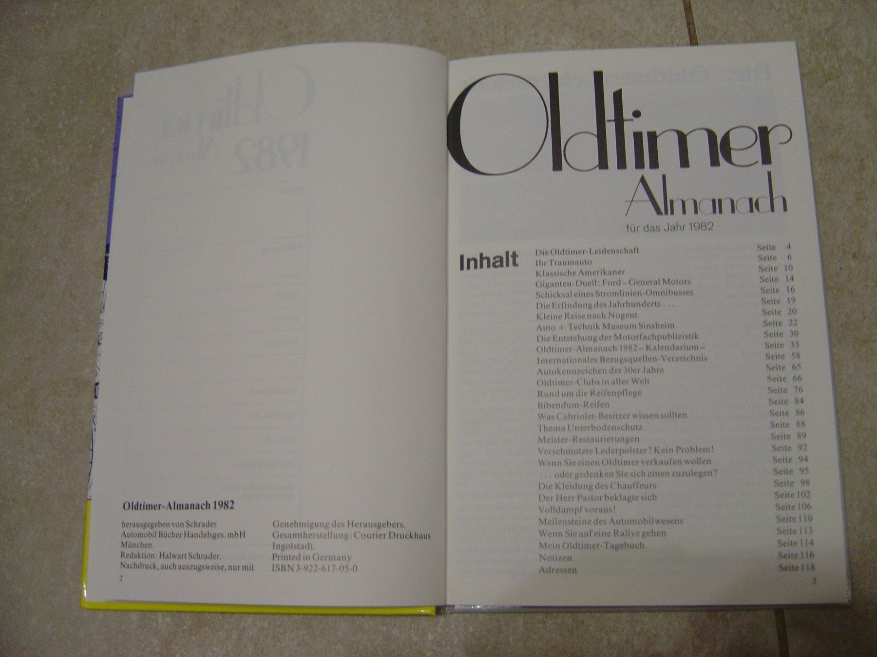 Livres: Oldtimer Almanach, 1982 – D'occasion à Rottenschwil par chnoblipress 1