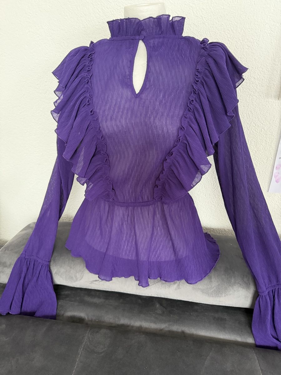 Camicette: Bluse chiffon lila S. Neu – Nuovo (secondo la descrizione) da Däniken SO venduto da NBdesign 1