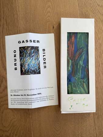 Bruno Gasser Krawatte, 100% Seide, 1991, Sammlerstück