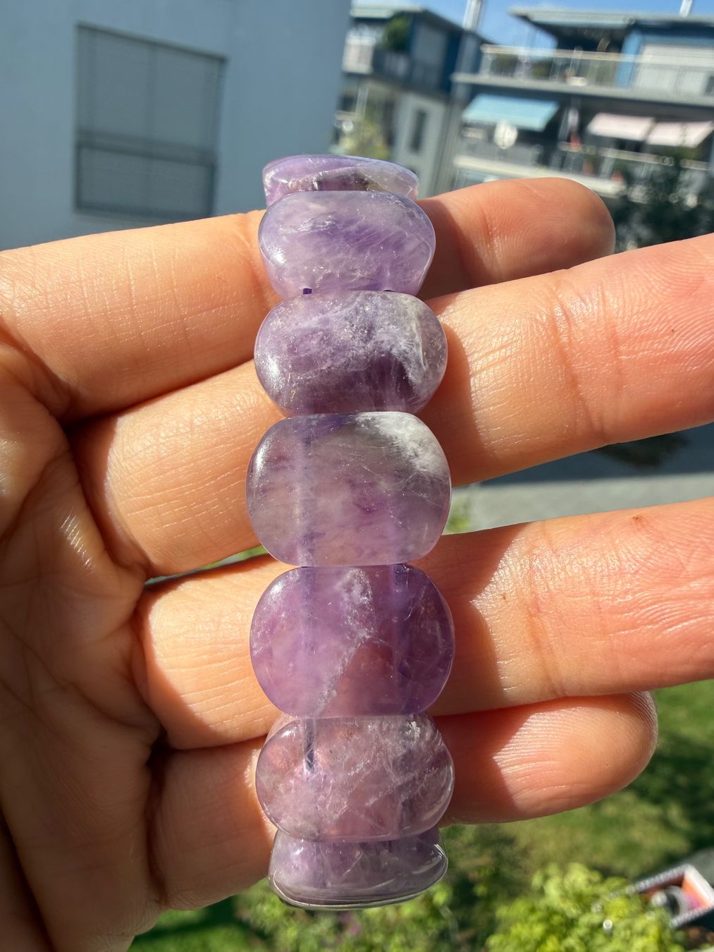 Armbänder & -reifen: Amethyst Stretch Armband – Elastischer Edelstein Armreif – Neu (gemäss Beschreibung) aus Jegenstorf von SteinGlanz 4