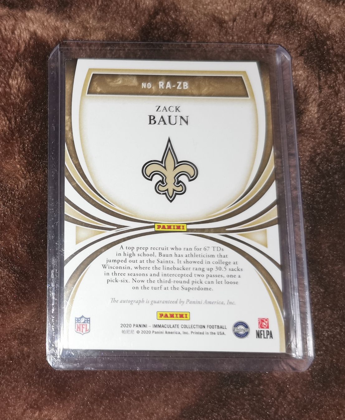 Panini Carte collezionabili: Zack Baun RC On Card Auto Panini Immaculate NFL – Usato da Ostermundigen venduto da DaCards 1